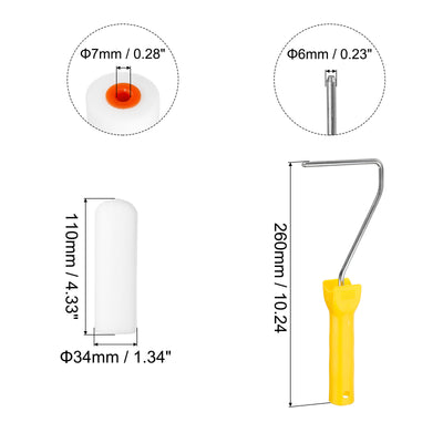 Harfington Paint Roller Kit, Water Based Sponge Roller Covers and Paint Roller Frame