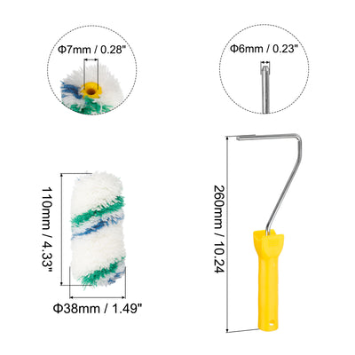Harfington Paint Roller Kit, Thickness Microfiber Roller Covers Frame