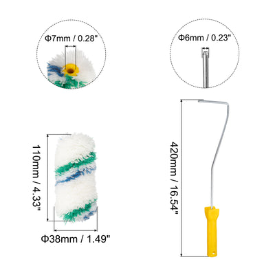 Harfington Paint Roller Kit, Thickness Microfiber Roller Covers Frame