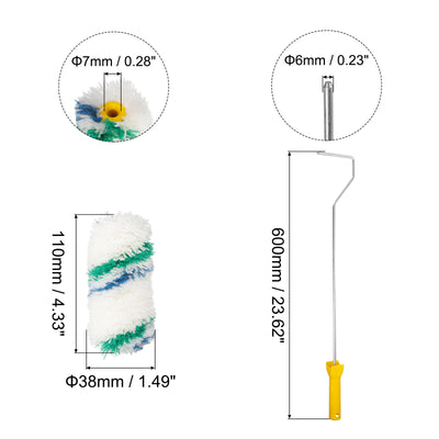 Harfington Paint Roller Kit, Thickness Microfiber Roller Covers Frame