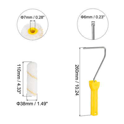 Harfington Paint Roller Kit, Thick Acrylic Roller Covers Frame