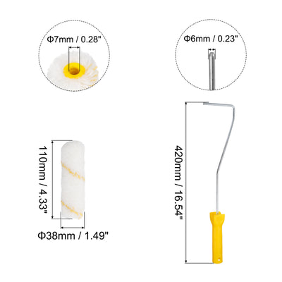 Harfington Paint Roller Kit, Thick Acrylic Roller Covers Frame