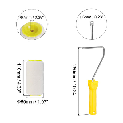 Harfington Paint Roller Kit, Thick Dia Wool Roller Covers Frame