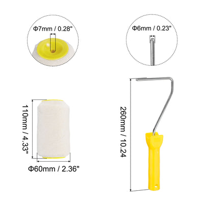 Harfington Paint Roller Kit, Thick Dia Wool Roller Covers Frame
