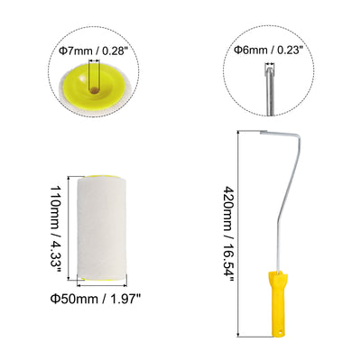 Harfington Paint Roller Kit, Thick Dia Wool Roller Cover Frame