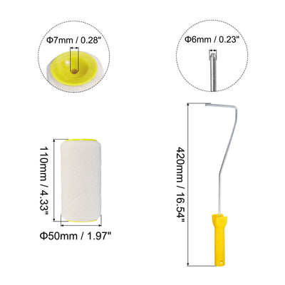 Harfington Paint Roller Kit, Thick Dia Wool Roller Cover Frame