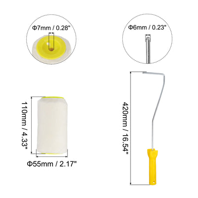 Harfington Paint Roller Kit, Thick Dia Wool Roller Cover Frame