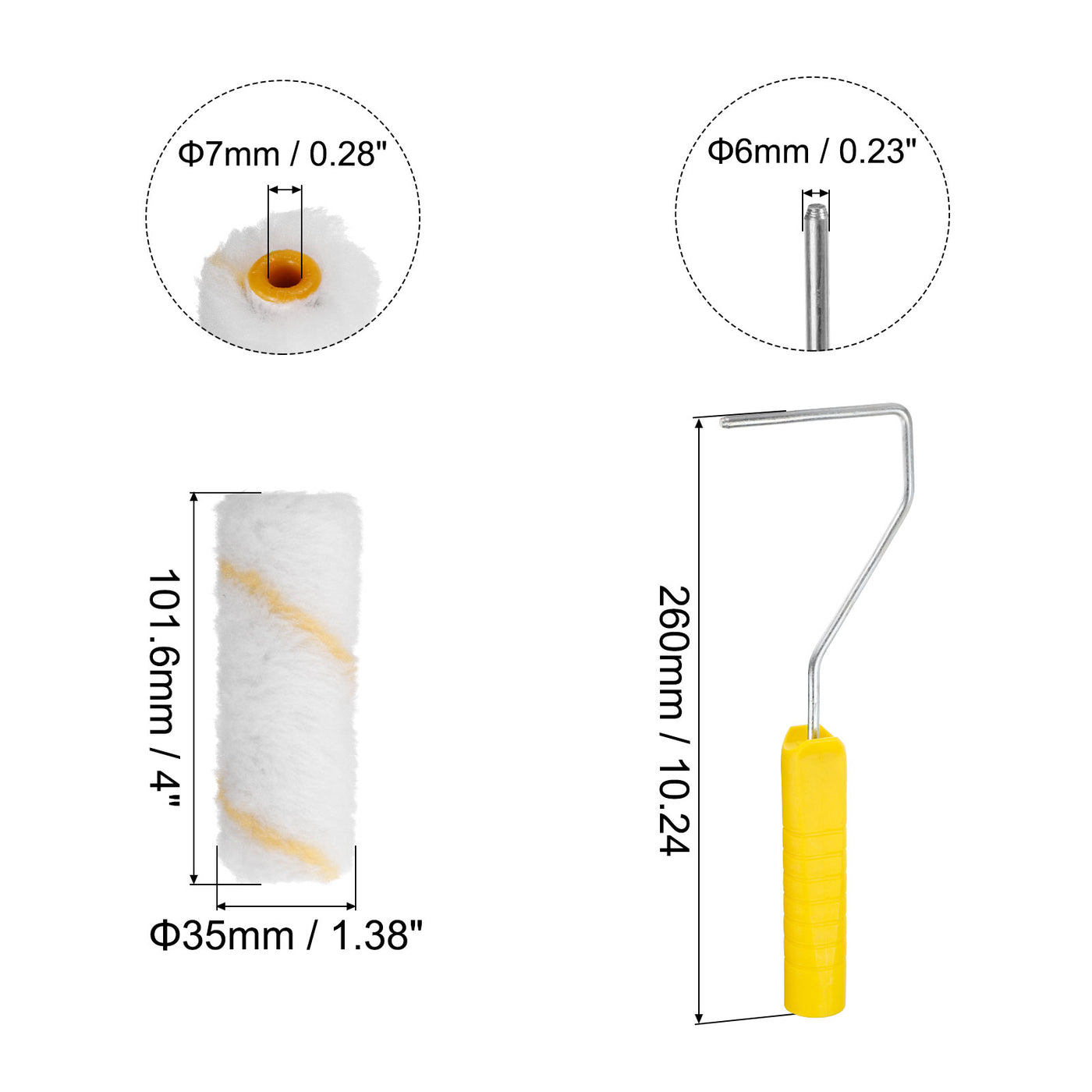 Harfington Paint Roller Kit, Microfiber Roller Covers and Frame
