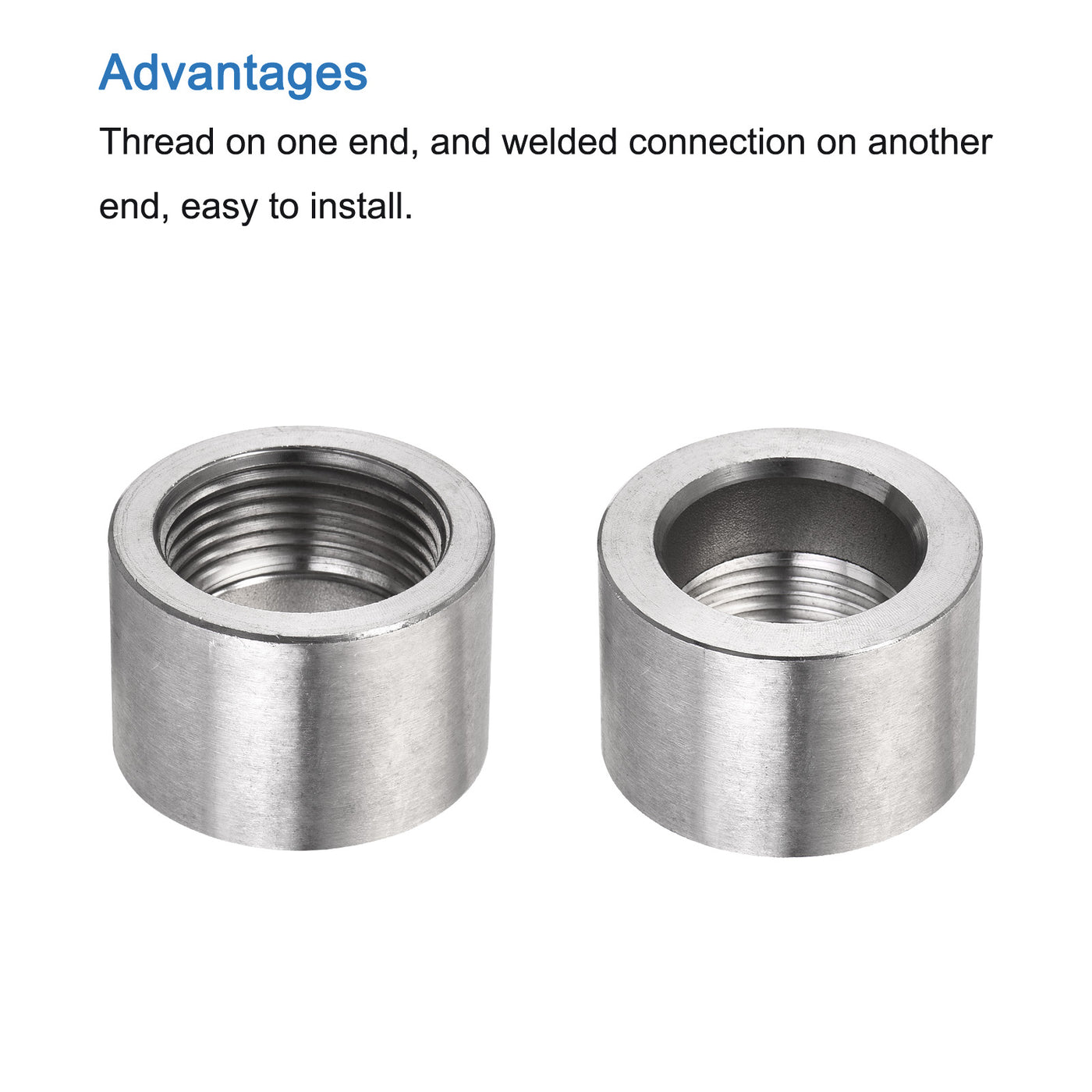 Harfington Weld Coupling, Weldable Pipe Fuel Tank Bung Fittings Connector