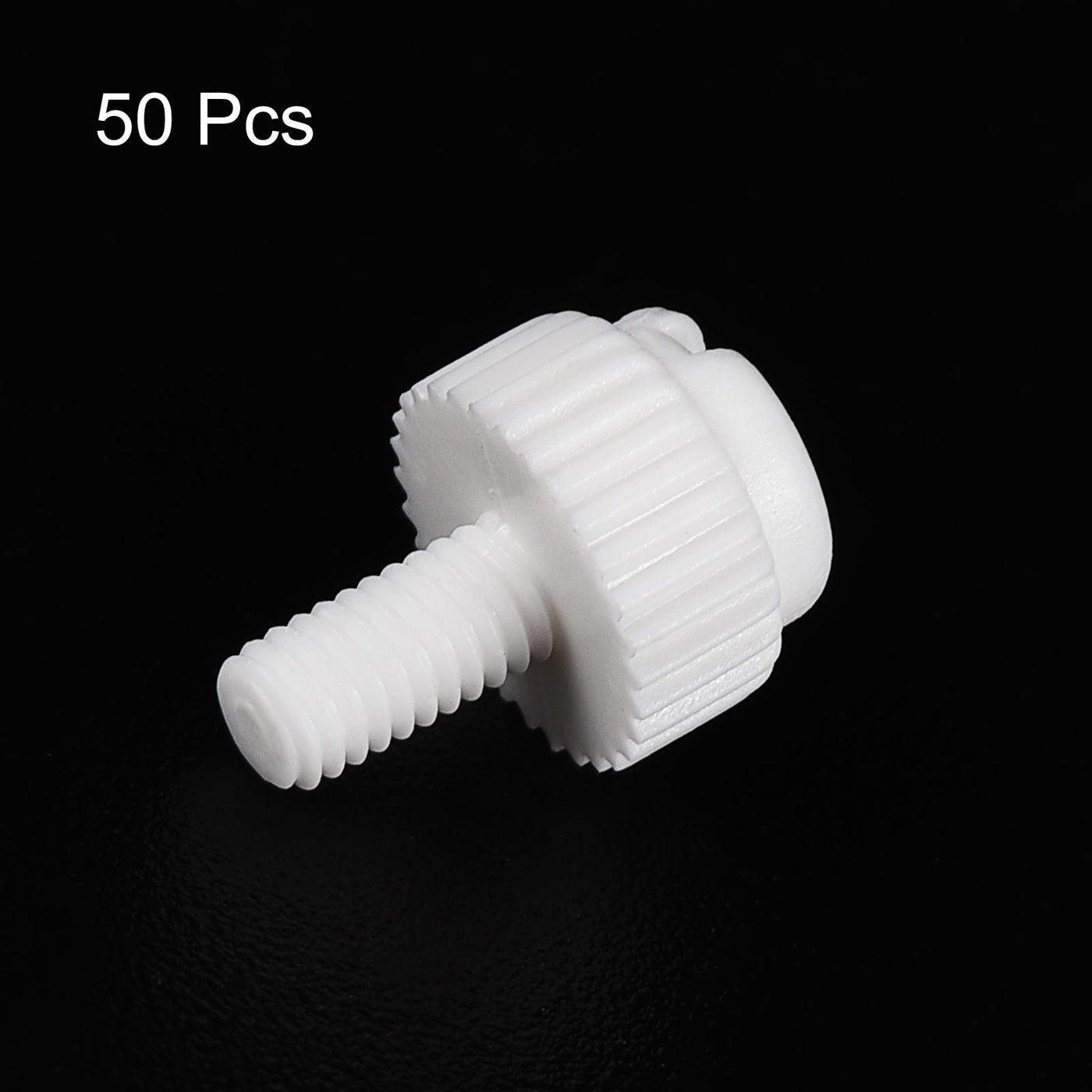 uxcell Plastic Machine Screws, PP Slotted Knurled Fasteners Bolts