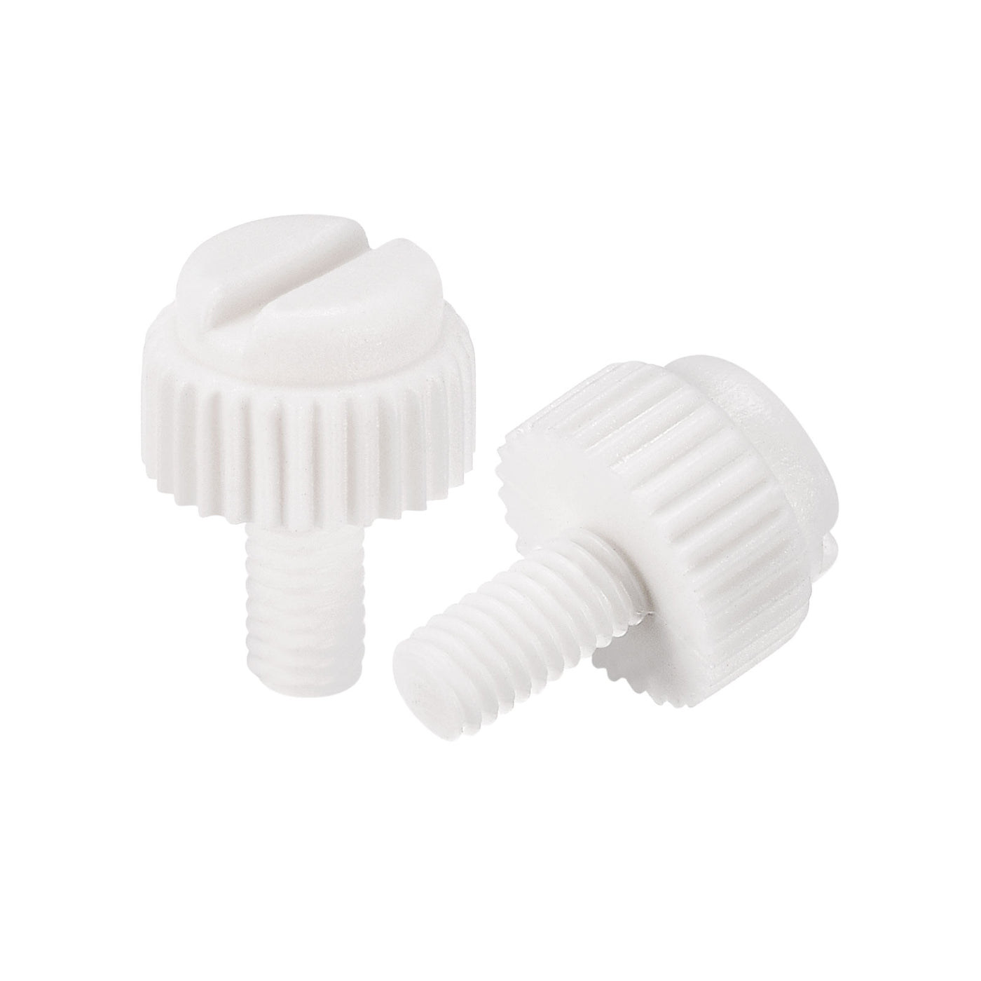 uxcell Plastic Machine Screws, PP Slotted Knurled Fasteners Bolts for Electronics, Communications