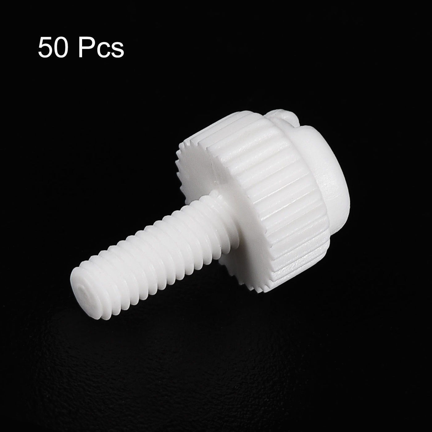 uxcell Plastic Machine Screws, PP Slotted Knurled Fasteners Bolts
