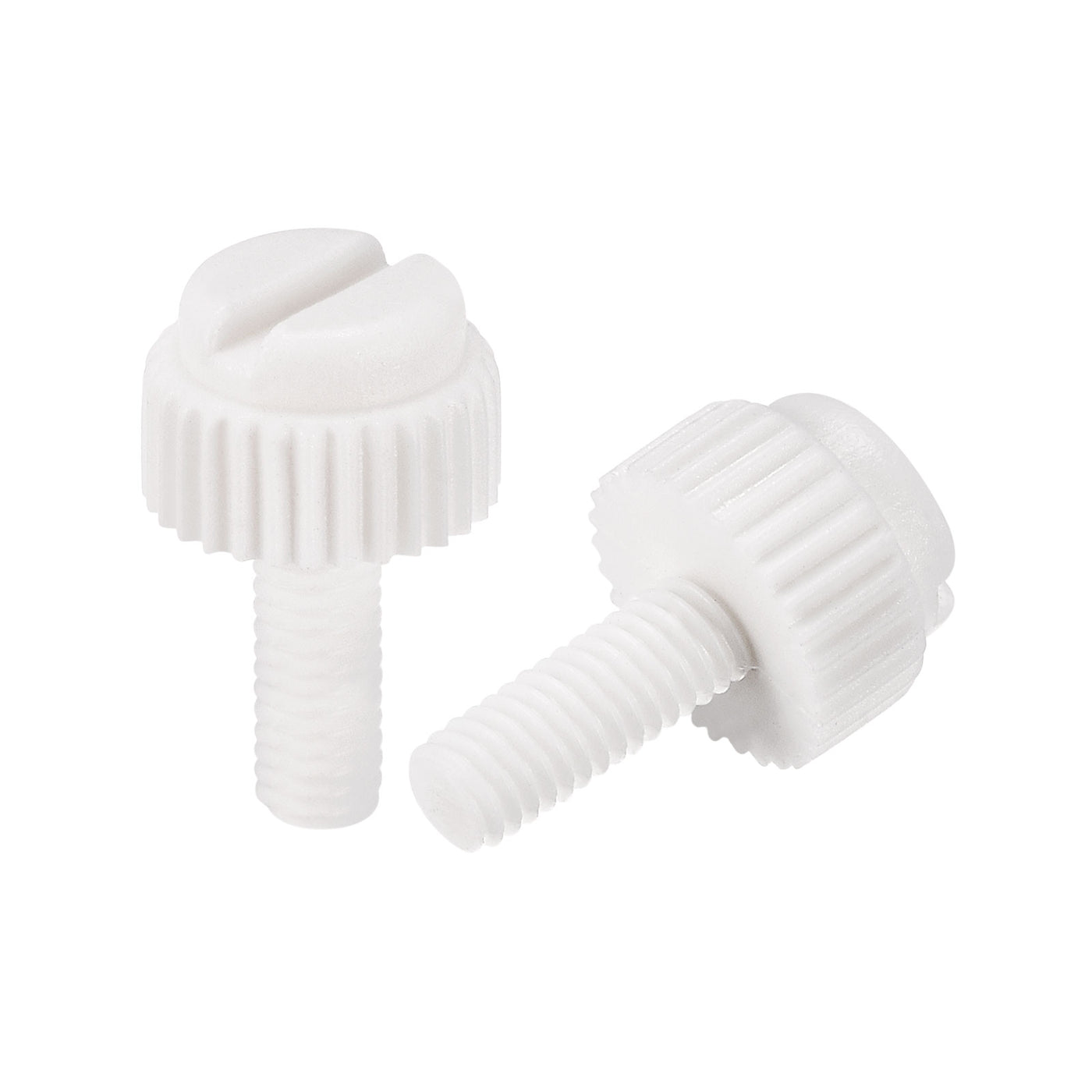 uxcell Plastic Machine Screws, PP Slotted Knurled Fasteners Bolts