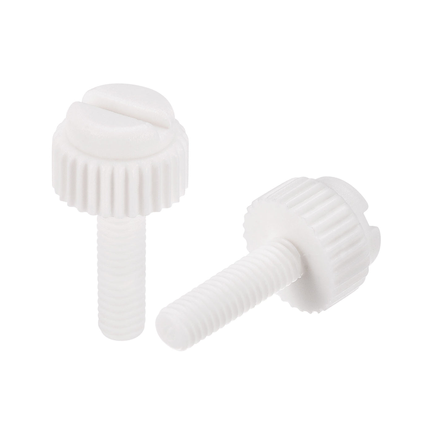 uxcell Plastic Machine Screws, PP Slotted Knurled Fasteners Bolts