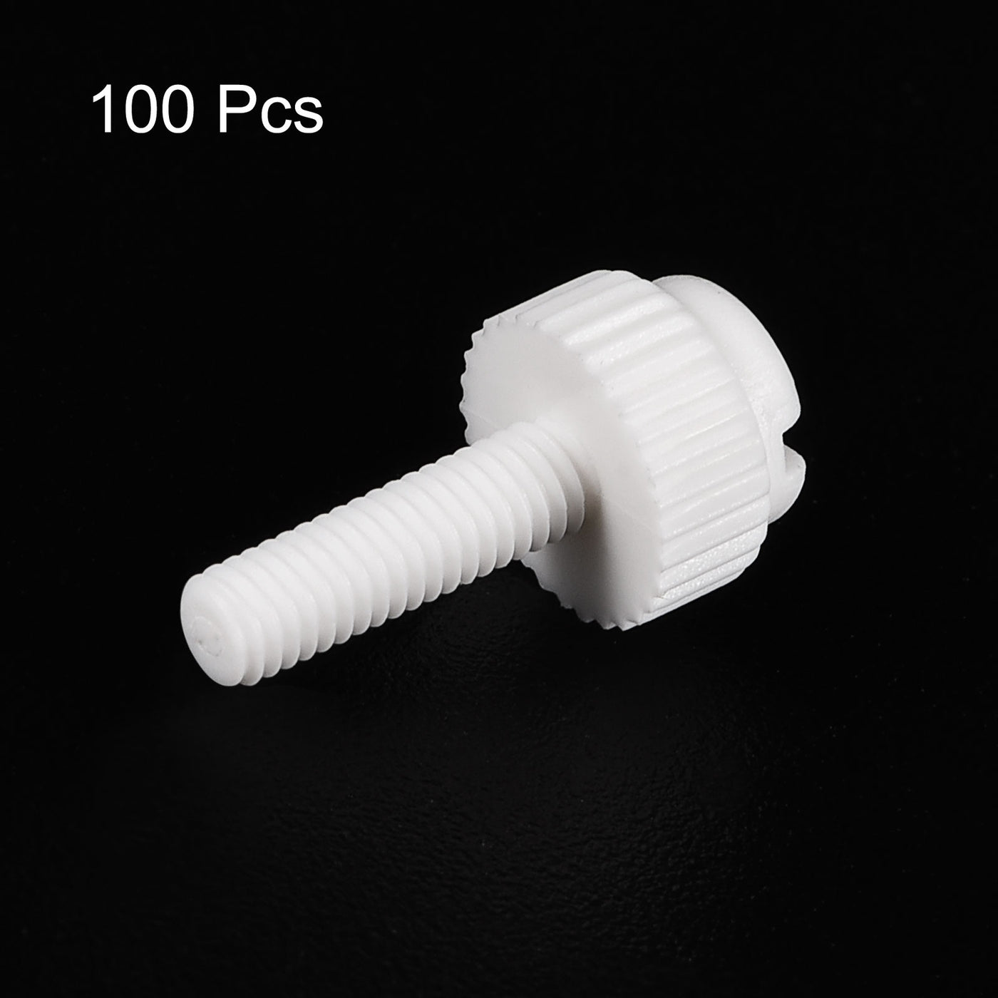 uxcell Plastic Machine Screws, PP Slotted Knurled Fasteners Bolts for Electronics, Communications