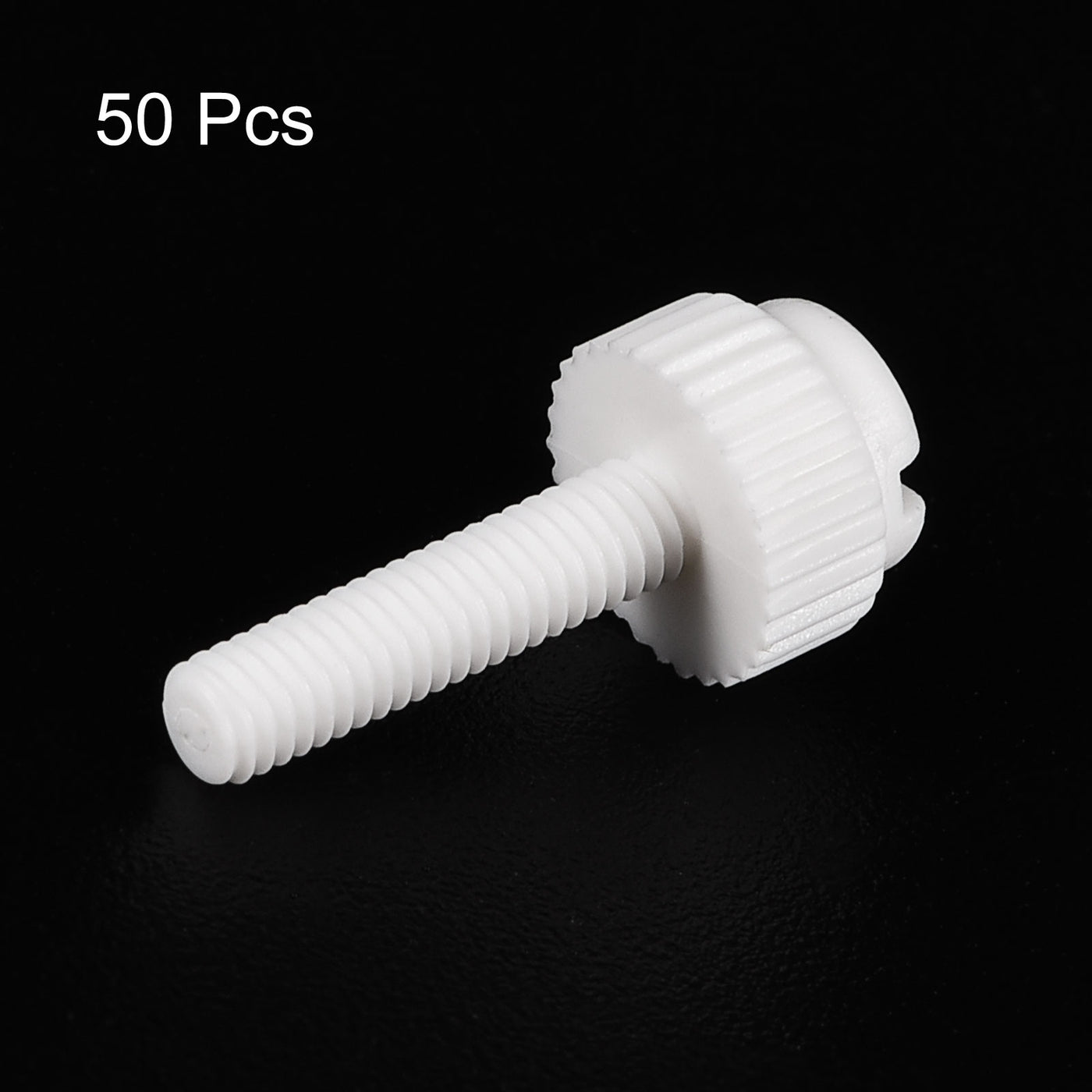 uxcell Plastic Machine Screws, PP Slotted Knurled Fasteners Bolts