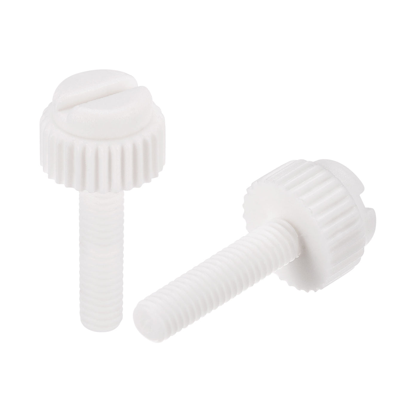 uxcell Plastic Machine Screws, PP Slotted Knurled Fasteners Bolts