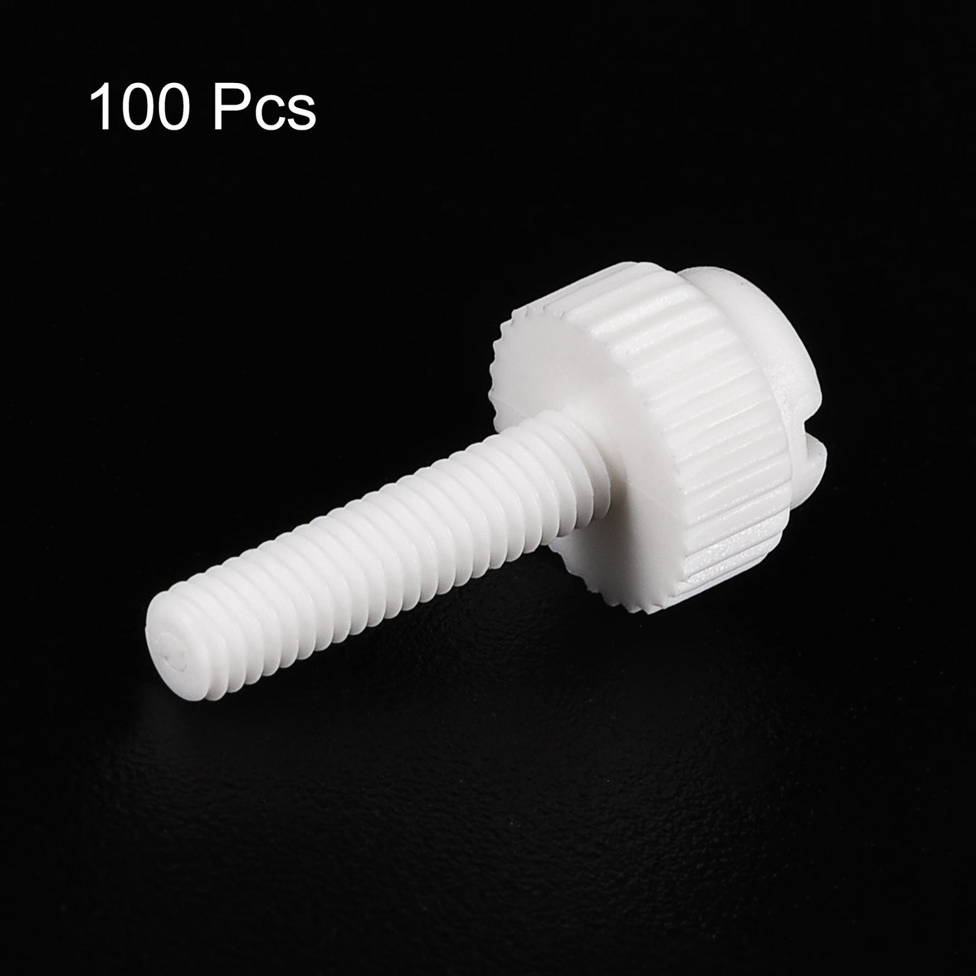 uxcell Plastic Machine Screws, PP Slotted Knurled Fasteners Bolts for Electronics, Communications