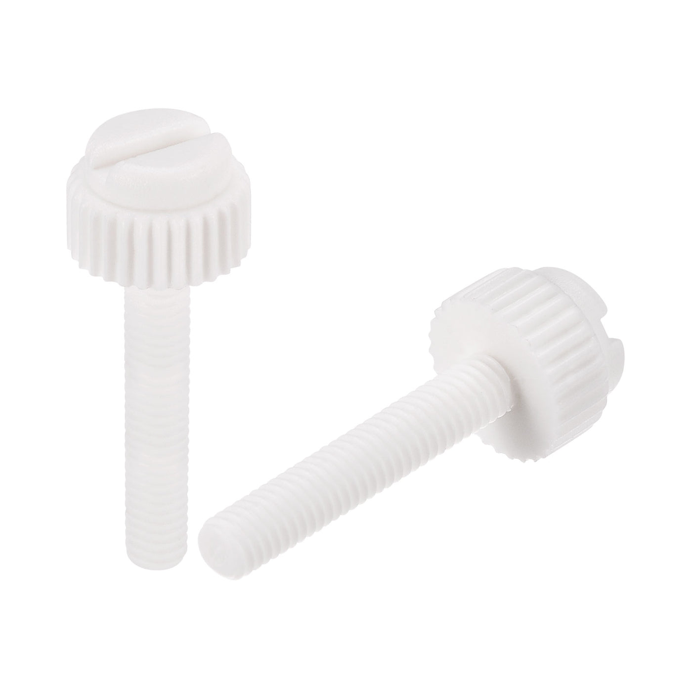 uxcell Plastic Machine Screws, PP Slotted Knurled Fasteners Bolts
