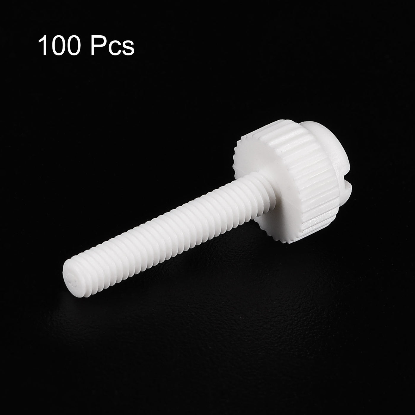 uxcell Plastic Machine Screws, PP Slotted Knurled Fasteners Bolts for Electronics, Communications