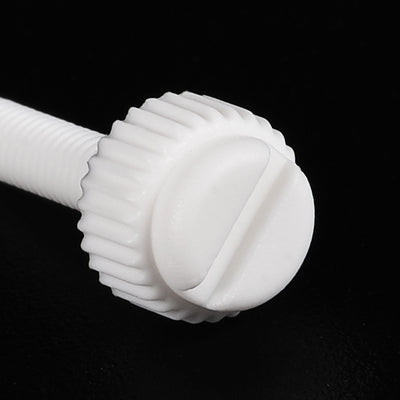 Harfington Plastic Machine Screws, PP Slotted Knurled Fasteners Bolts for Electronics, Communications