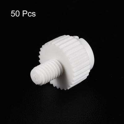 Harfington Plastic Machine Screws, PP Slotted Knurled Fasteners Bolts