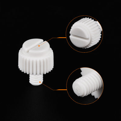 Harfington Plastic Machine Screws, PP Slotted Knurled Fasteners Bolts