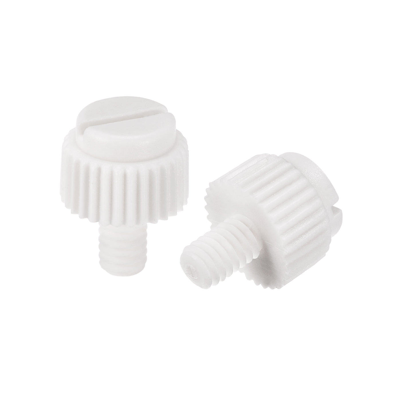 uxcell Plastic Machine Screws, PP Slotted Knurled Fasteners Bolts for Electronics, Communications