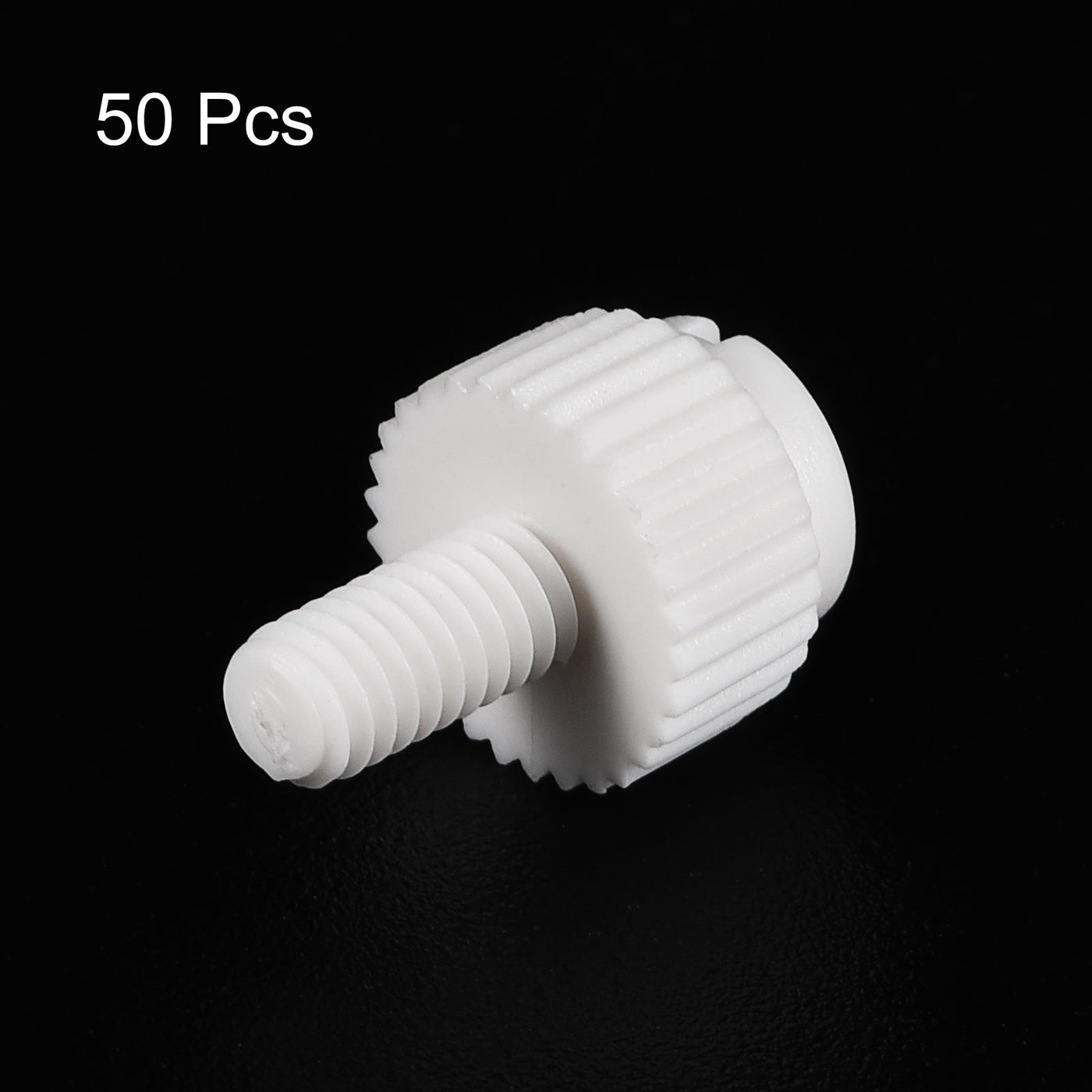 uxcell Plastic Machine Screws, PP Slotted Knurled Fasteners Bolts