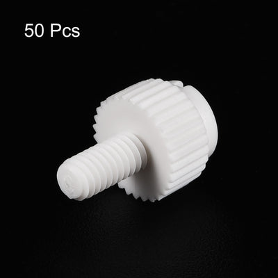 Harfington Plastic Machine Screws, PP Slotted Knurled Fasteners Bolts