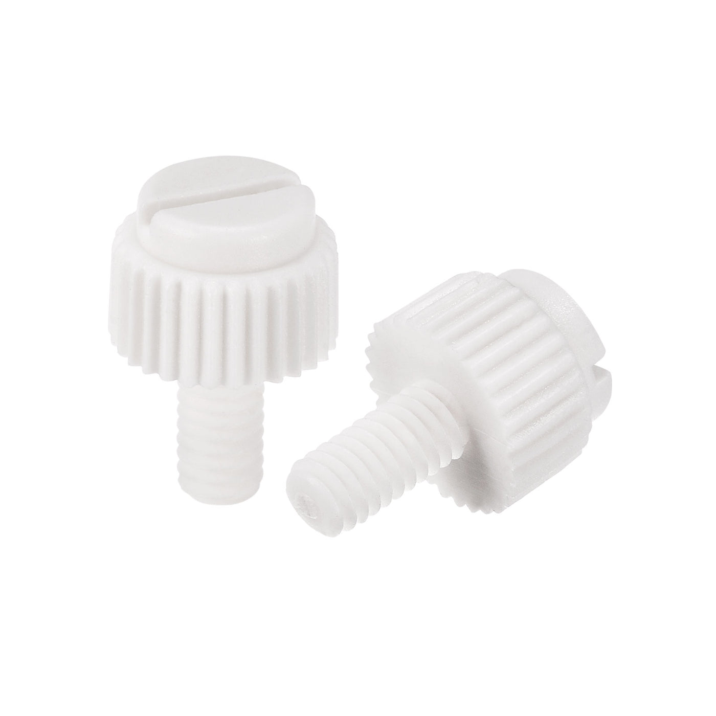 uxcell Plastic Machine Screws, PP Slotted Knurled Fasteners Bolts