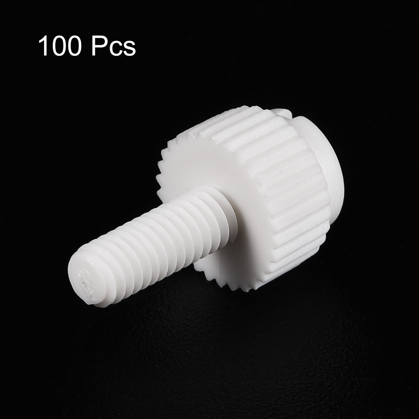 uxcell Plastic Machine Screws, PP Slotted Knurled Fasteners Bolts for Electronics, Communications