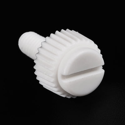 Harfington Plastic Machine Screws, PP Slotted Knurled Fasteners Bolts for Electronics, Communications