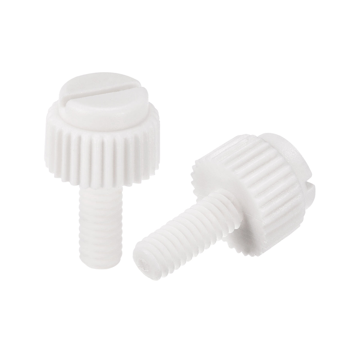 uxcell Plastic Machine Screws, PP Slotted Knurled Fasteners Bolts for Electronics, Communications