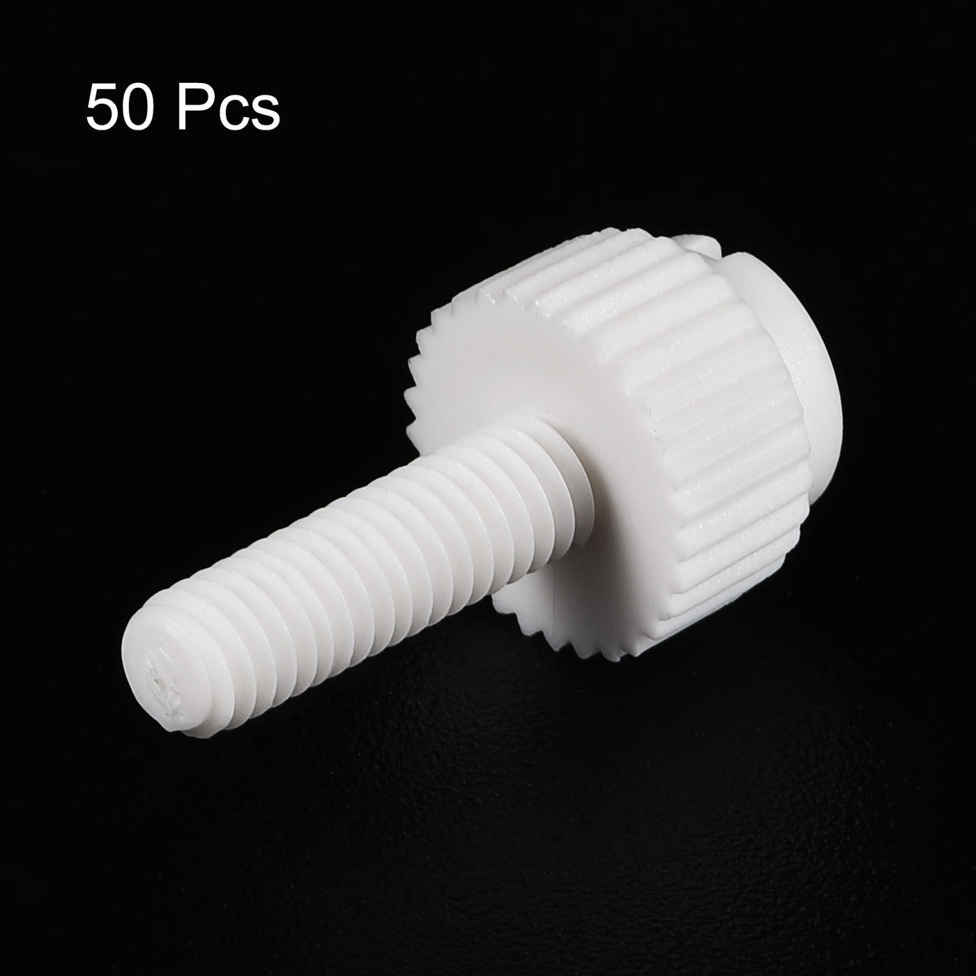 uxcell Plastic Machine Screws, PP Slotted Knurled Fasteners Bolts