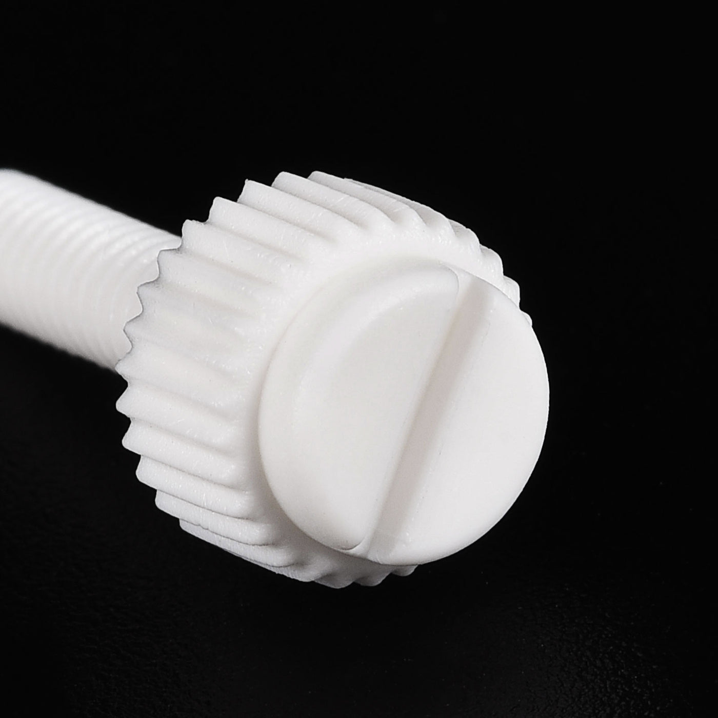 uxcell Plastic Machine Screws, PP Slotted Knurled Fasteners Bolts for Electronics, Communications