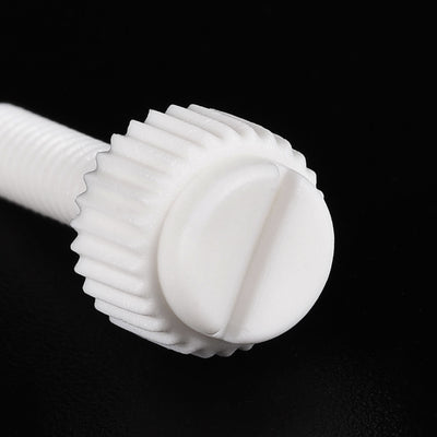 Harfington Plastic Machine Screws, PP Slotted Knurled Fasteners Bolts for Electronics, Communications