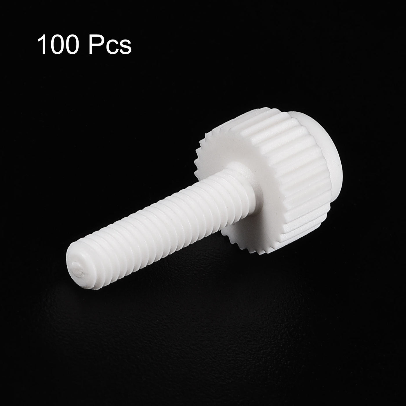 uxcell Plastic Machine Screws, PP Slotted Knurled Fasteners Bolts for Electronics, Communications