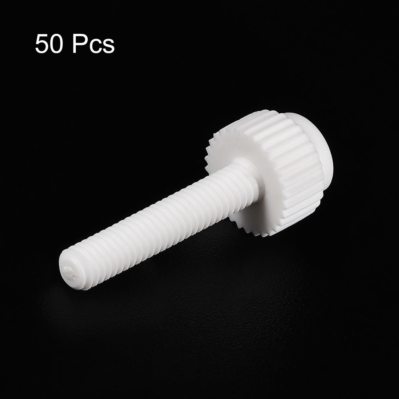 uxcell Plastic Machine Screws, PP Slotted Knurled Fasteners Bolts