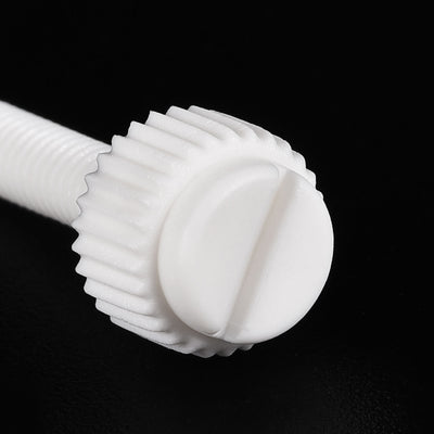 Harfington Plastic Machine Screws, PP Slotted Knurled Fasteners Bolts for Electronics, Communications