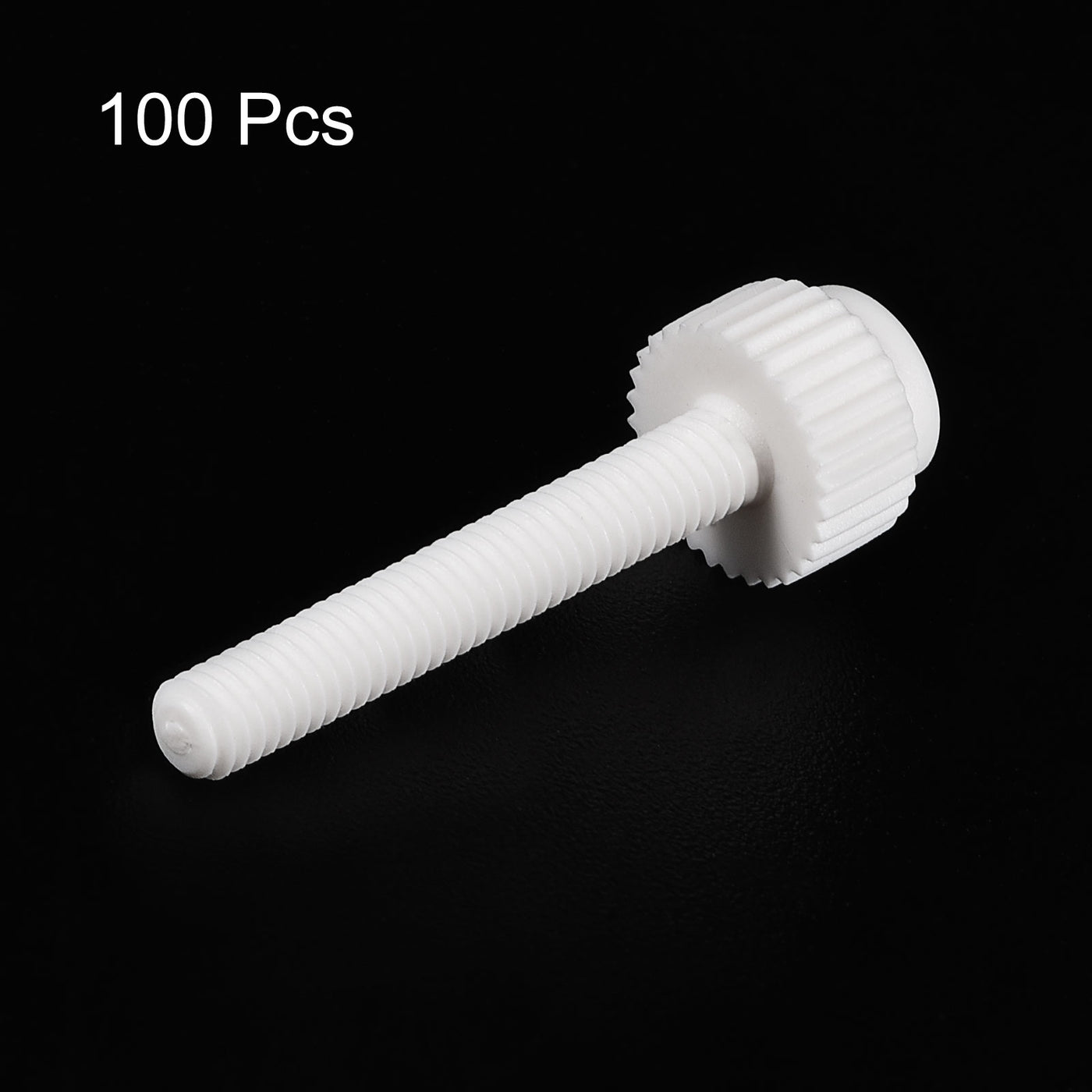 uxcell Plastic Machine Screws, PP Slotted Knurled Fasteners Bolts for Electronics, Communications