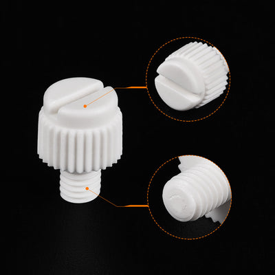 Harfington Plastic Machine Screws, PP Slotted Knurled Fasteners Bolts