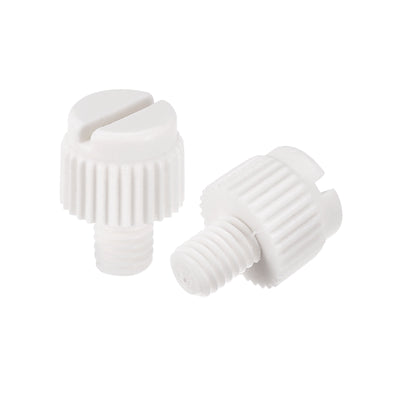 Harfington Plastic Machine Screws, PP Slotted Knurled Fasteners Bolts