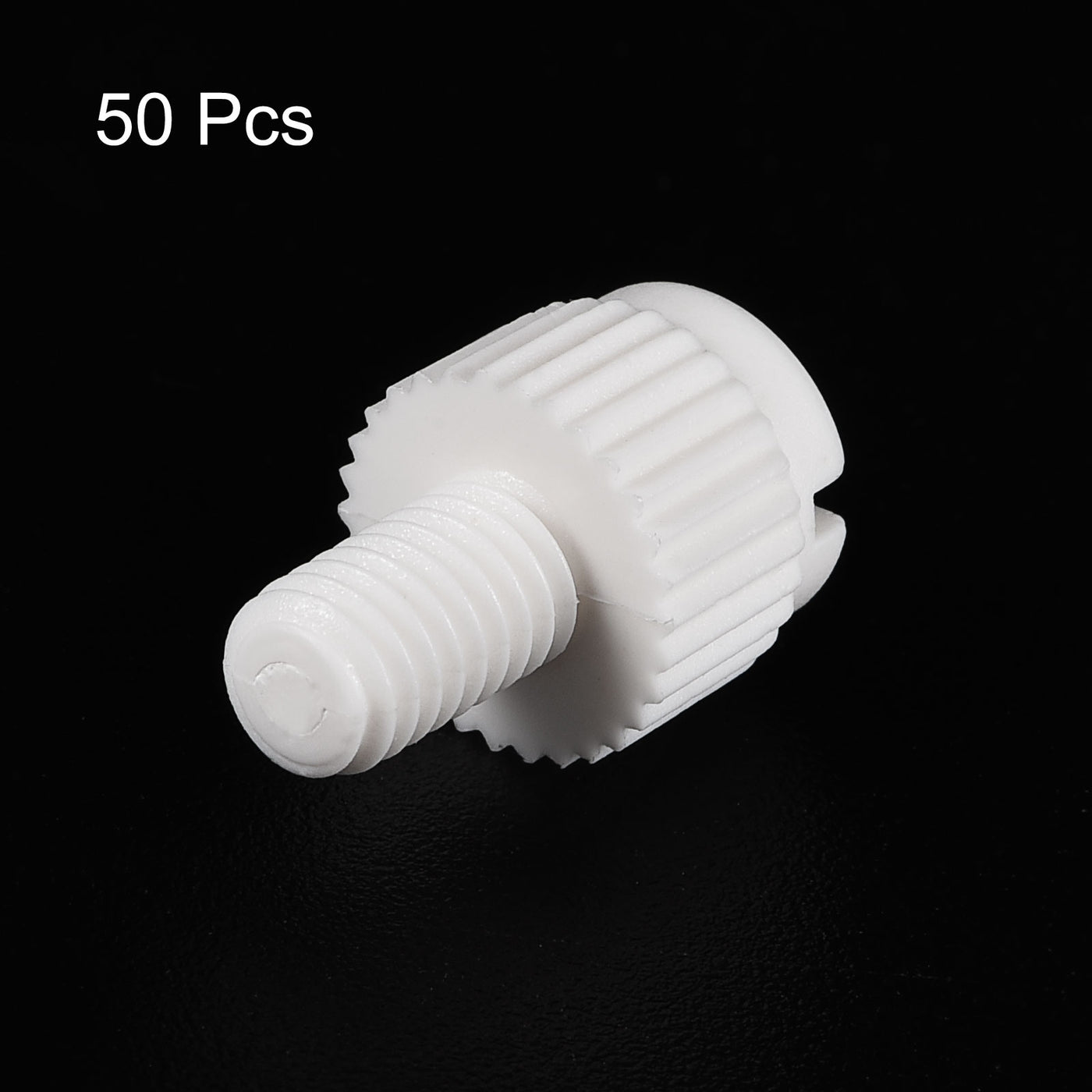 uxcell Plastic Machine Screws, PP Slotted Knurled Fasteners Bolts