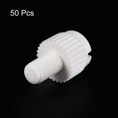 Harfington Plastic Machine Screws, PP Slotted Knurled Fasteners Bolts