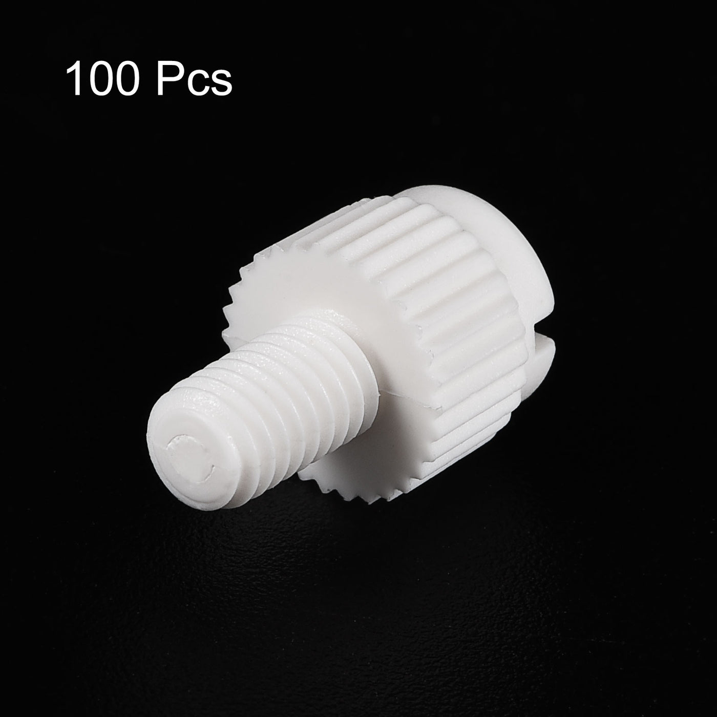 uxcell Plastic Machine Screws, PP Slotted Knurled Fasteners Bolts for Electronics, Communications