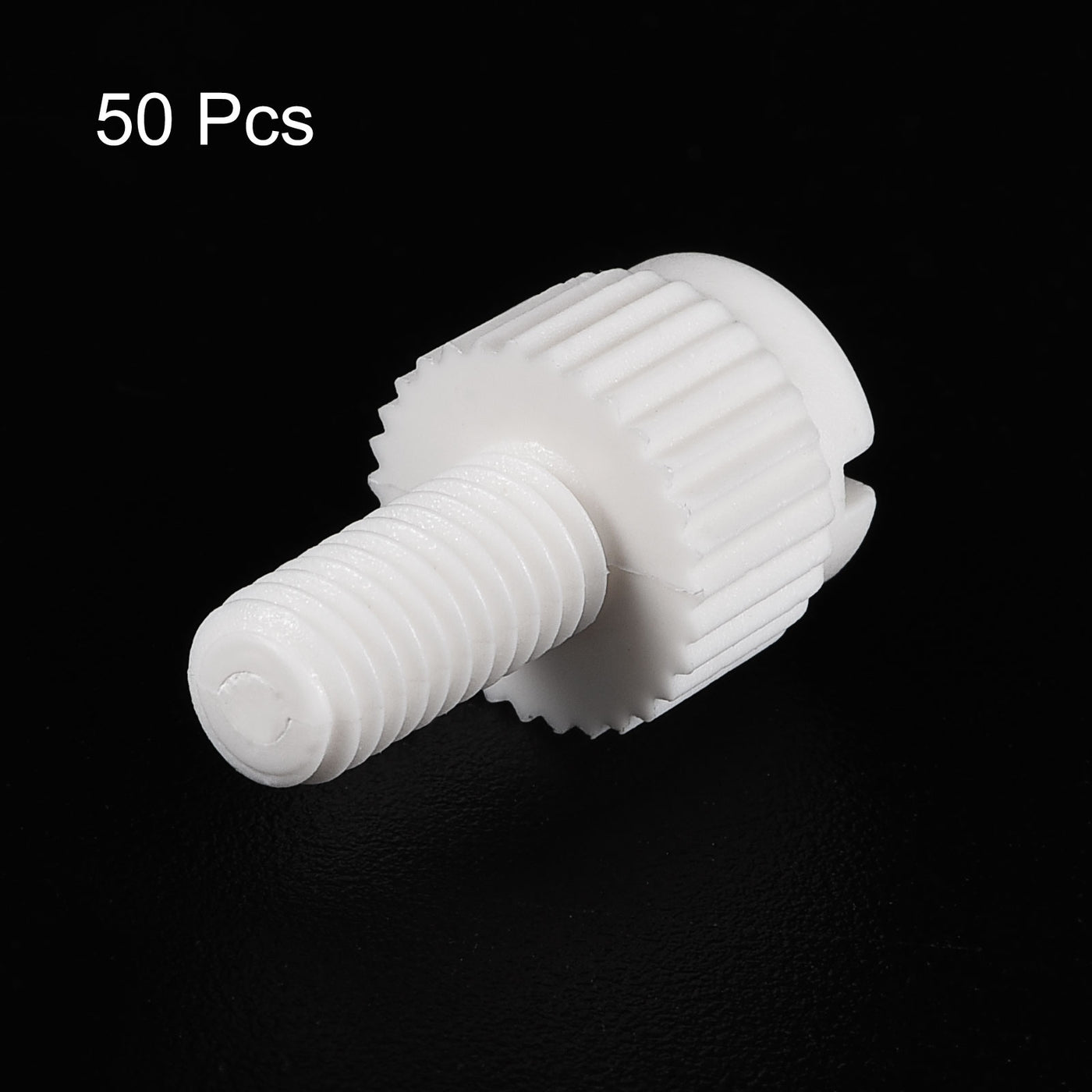 uxcell Plastic Machine Screws, PP Slotted Knurled Fasteners Bolts