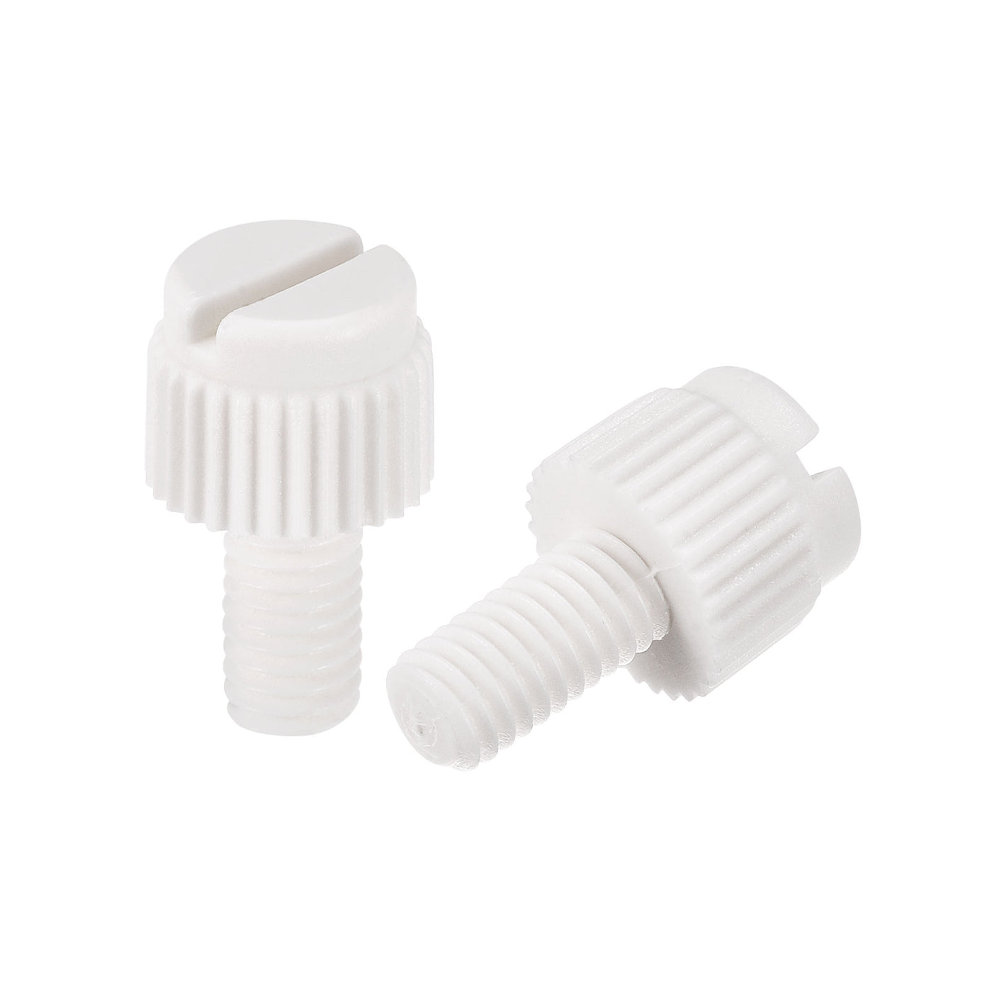 uxcell Plastic Machine Screws, PP Slotted Knurled Fasteners Bolts