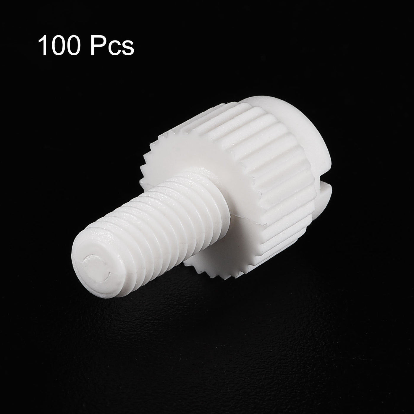 uxcell Plastic Machine Screws, PP Slotted Knurled Fasteners Bolts for Electronics, Communications