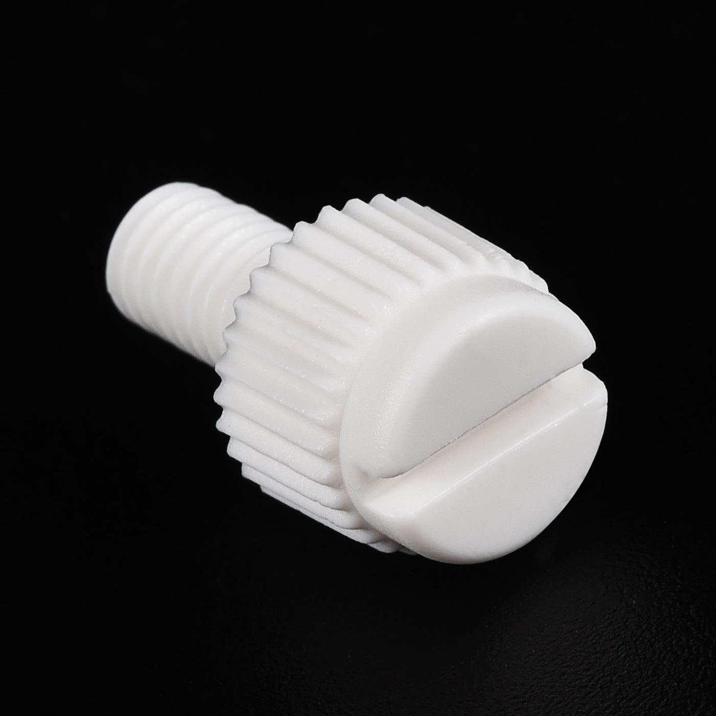 uxcell Plastic Machine Screws, PP Slotted Knurled Fasteners Bolts for Electronics, Communications